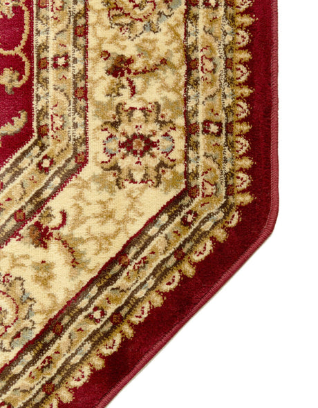 Red 5' 3 x 5' 3 Voyage Octagon Area Rug Persian Inspired Classic Traditional Design Durable Carpet Mat for Home Interior Design for Sale at Rug Engine
