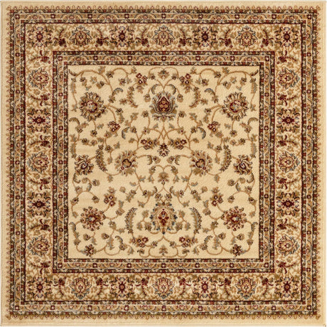 Cream 5' 3 x 5' 3 Voyage Square Area Rug