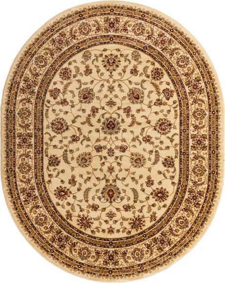 Cream 7' 10 x 10' Voyage Oval Area Rug