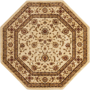 Cream 7' 10 x 7' 10 Voyage Octagon Area Rug