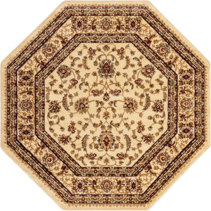 Cream 5' 3 x 5' 3 Voyage Octagon Area Rug