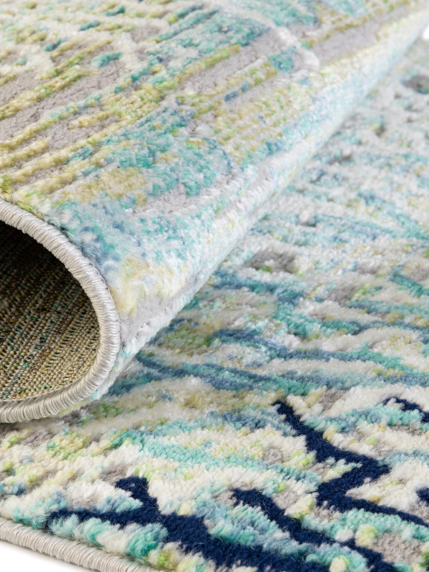 Blue 9' x 12' Ariel Rectangle Area Rug 70% Polypropylene & 30% Polyester Easy Clean Living Room Bedroom Dining Office Carpet for Sale at Rug Engine