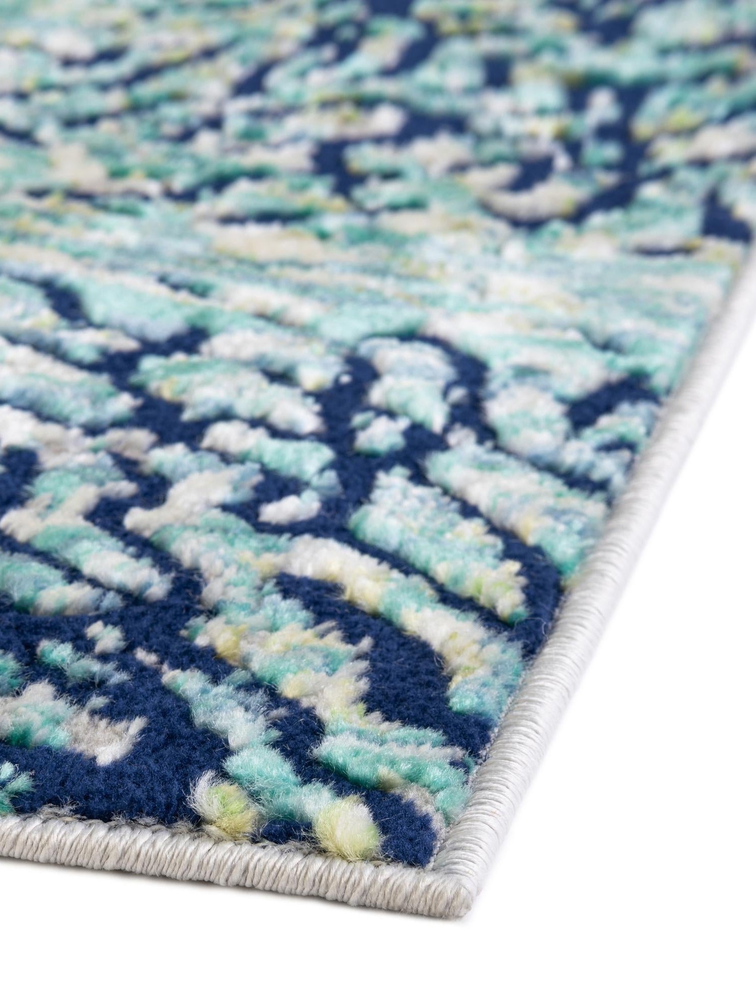 Blue 9' x 12' Ariel Rectangle Area Rug 70% Polypropylene & 30% Polyester Easy Clean Living Room Bedroom Dining Office Carpet for Sale at Rug Engine