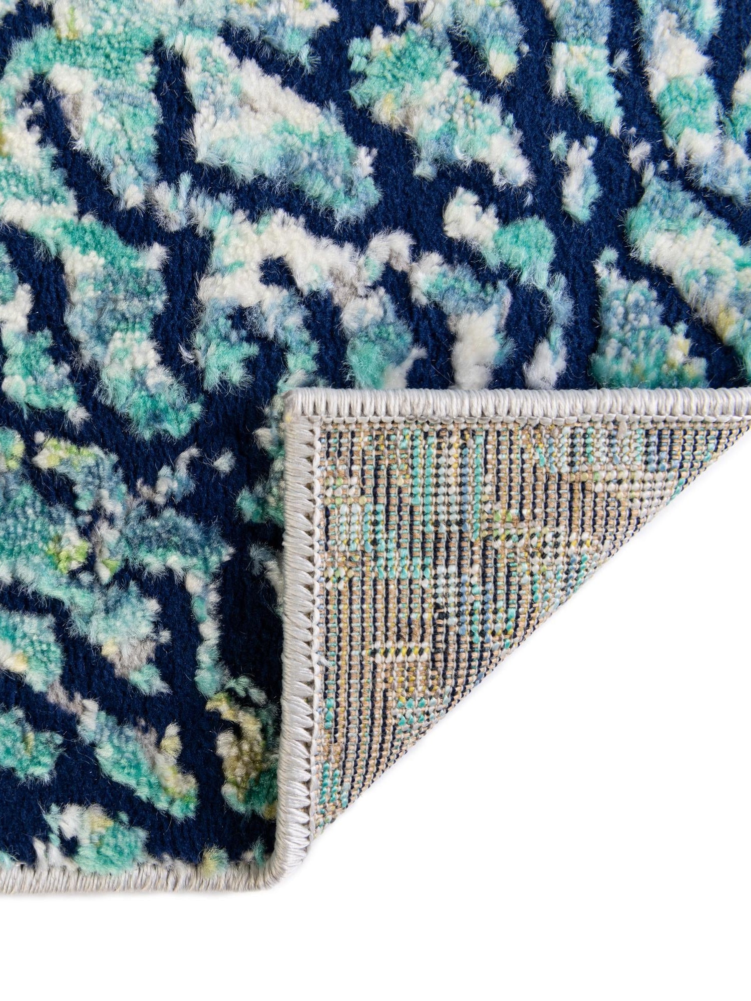 Blue 9' x 12' Ariel Rectangle Area Rug 70% Polypropylene & 30% Polyester Easy Clean Living Room Bedroom Dining Office Carpet for Sale at Rug Engine
