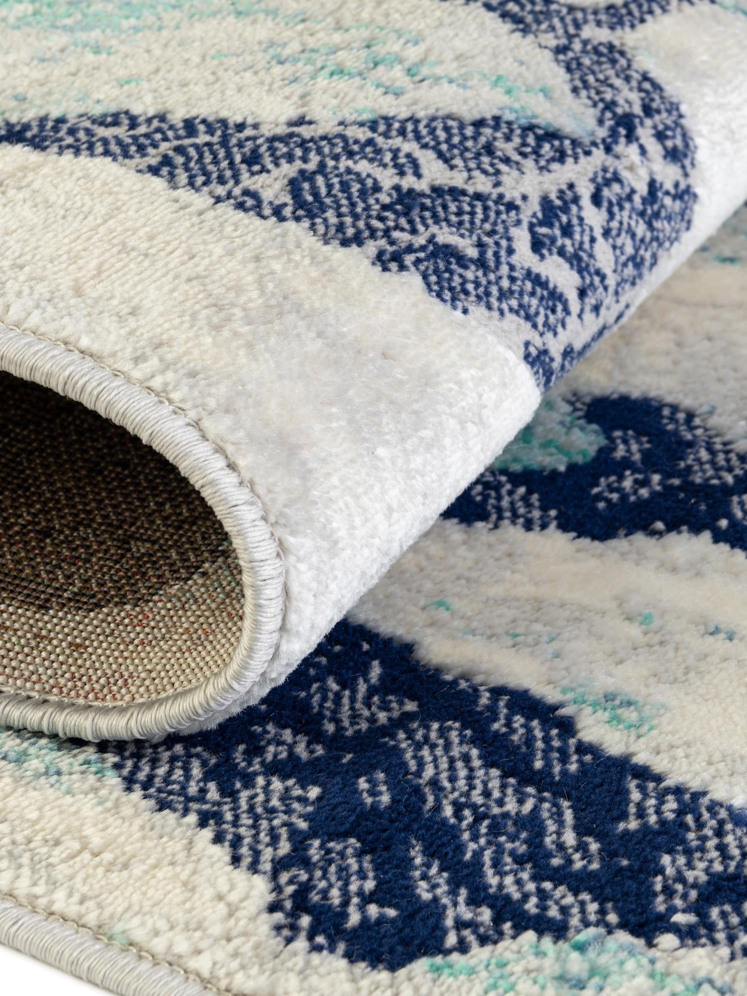 Blue 5' 3 x 8' Ariel Rectangle Area Rug 70% Polypropylene & 30% Polyester Easy Clean Living Room Bedroom Dining Office Carpet for Sale at Rug Engine