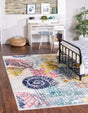 Multicolor 1' 4 x 1' 4 Ariel Sample Area Rug 70% Polypropylene & 30% Polyester Easy Clean Living Room Bedroom Dining Office Carpet for Sale at Rug Engine