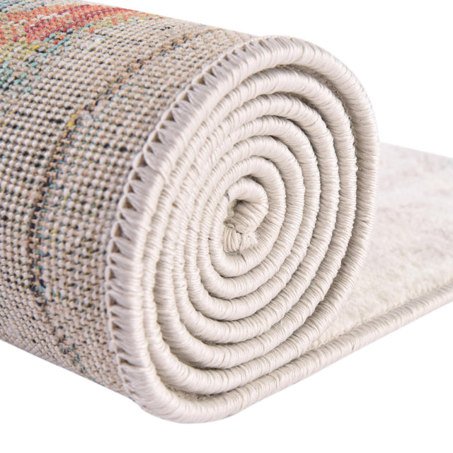 Multicolor 4' x 6' Ariel Rectangle Area Rug 70% Polypropylene & 30% Polyester Easy Clean Living Room Bedroom Dining Office Carpet for Sale at Rug Engine