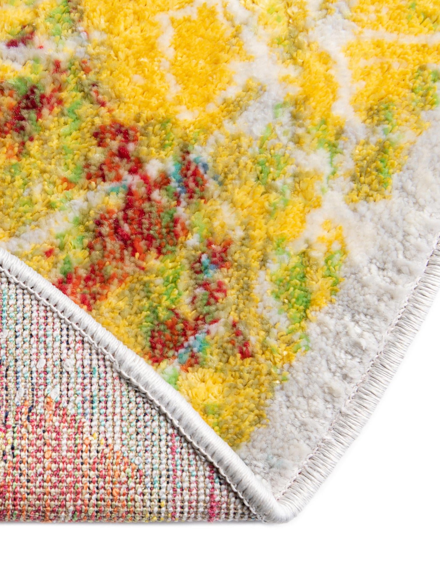 Multicolor 7' x 7' Ariel Round Area Rug 70% Polypropylene & 30% Polyester Easy Clean Living Room Bedroom Dining Office Carpet for Sale at Rug Engine