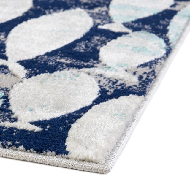 Blue 9' x 12' Ariel Rectangle Area Rug 70% Polypropylene & 30% Polyester Easy Clean Living Room Bedroom Dining Office Carpet for Sale at Rug Engine