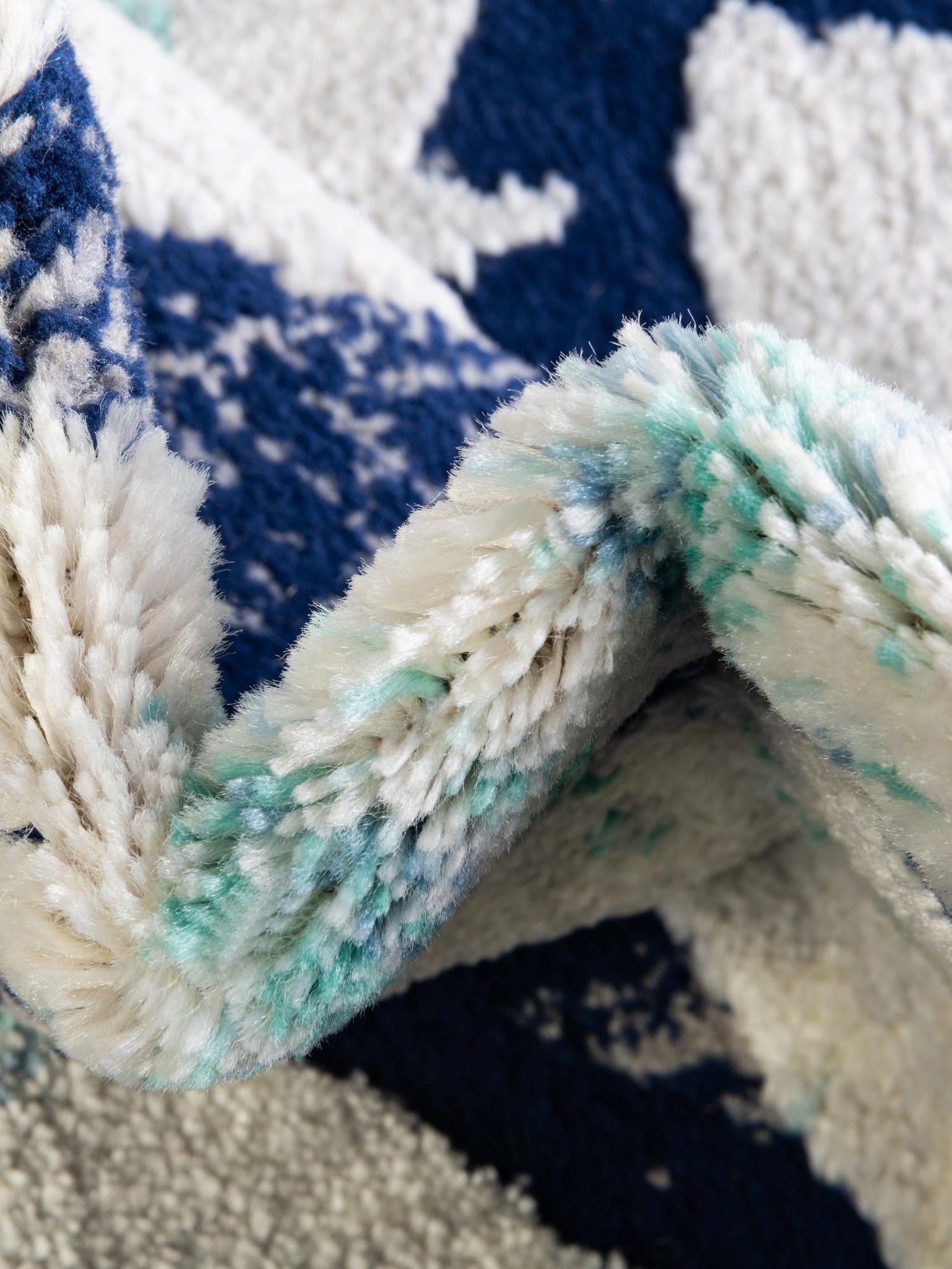 Blue 9' x 12' Ariel Rectangle Area Rug 70% Polypropylene & 30% Polyester Easy Clean Living Room Bedroom Dining Office Carpet for Sale at Rug Engine