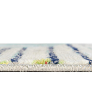Multicolor 2' x 8' Ariel Runner Area Rug 70% Polypropylene & 30% Polyester Easy Clean Living Room Bedroom Dining Office Carpet for Sale at Rug Engine
