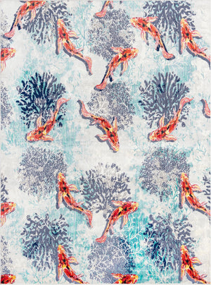 Multicolor 9' x 12' Ariel Rectangle Area Rug 70% Polypropylene & 30% Polyester Easy Clean Living Room Bedroom Dining Office Carpet for Sale at Rug Engine