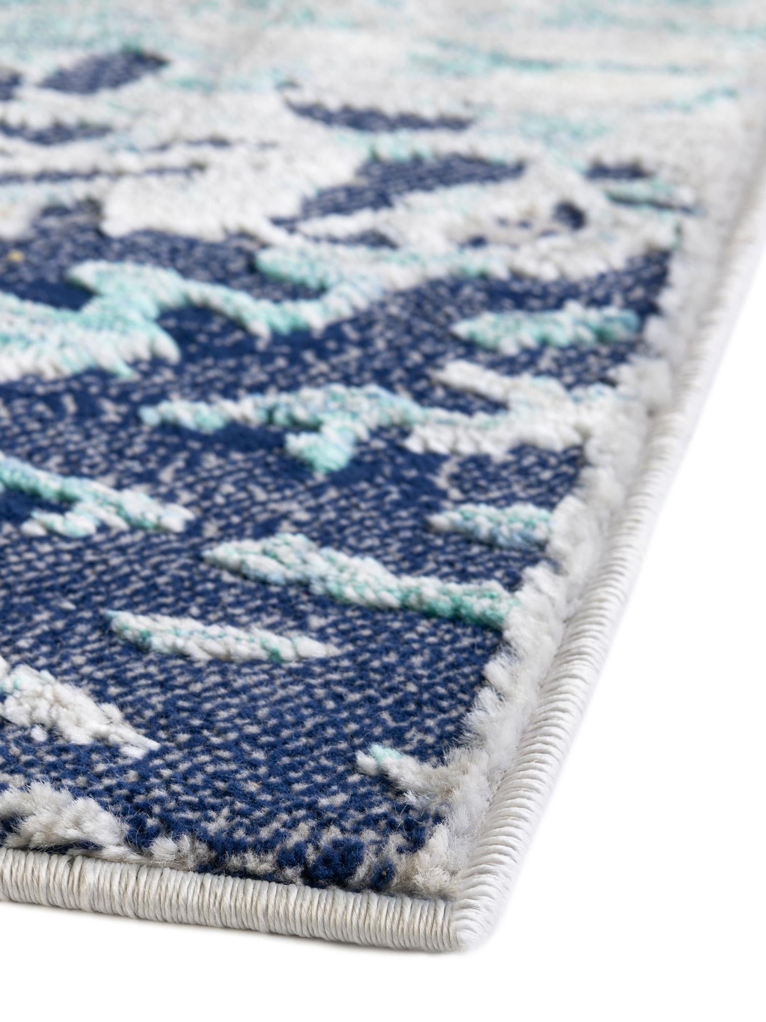 Blue 4' x 6' Ariel Rectangle Area Rug 70% Polypropylene & 30% Polyester Easy Clean Living Room Bedroom Dining Office Carpet for Sale at Rug Engine