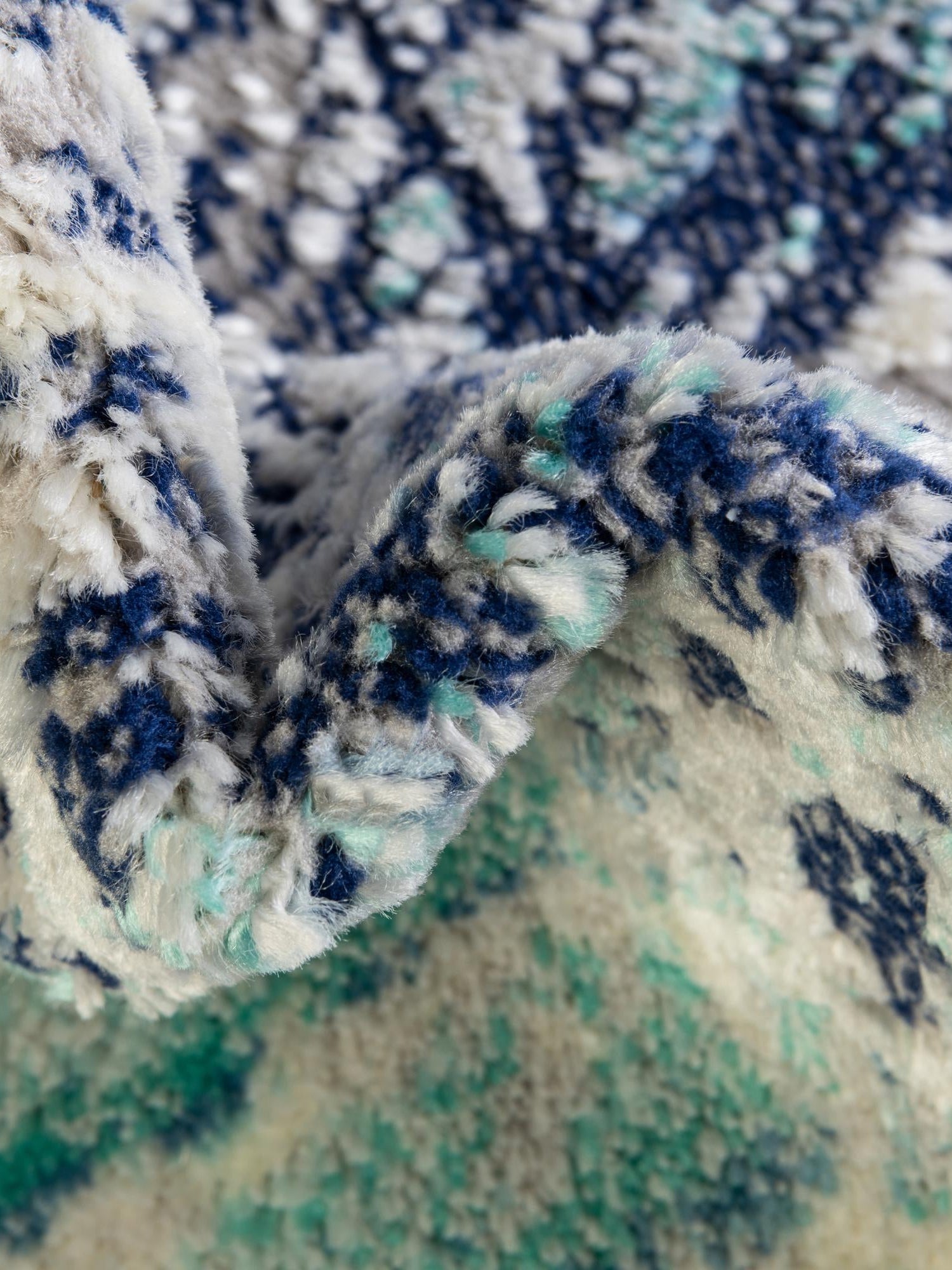 Blue 4' x 6' Ariel Rectangle Area Rug 70% Polypropylene & 30% Polyester Easy Clean Living Room Bedroom Dining Office Carpet for Sale at Rug Engine