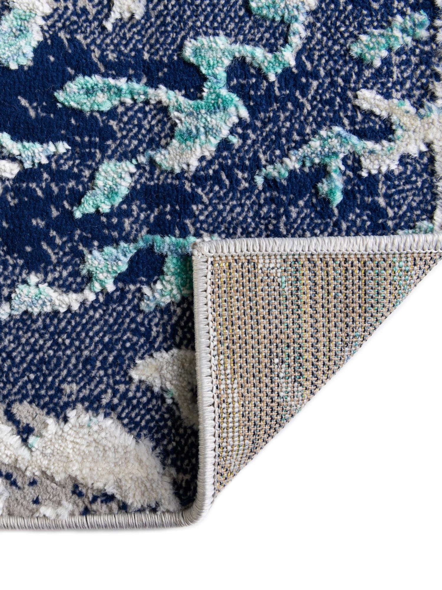 Blue 4' x 6' Ariel Rectangle Area Rug 70% Polypropylene & 30% Polyester Easy Clean Living Room Bedroom Dining Office Carpet for Sale at Rug Engine