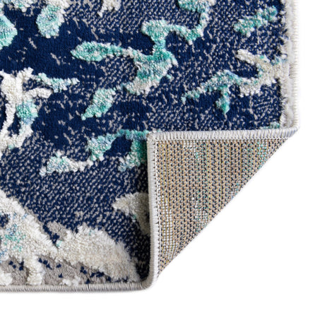Blue 4' x 6' Ariel Rectangle Area Rug 70% Polypropylene & 30% Polyester Easy Clean Living Room Bedroom Dining Office Carpet for Sale at Rug Engine