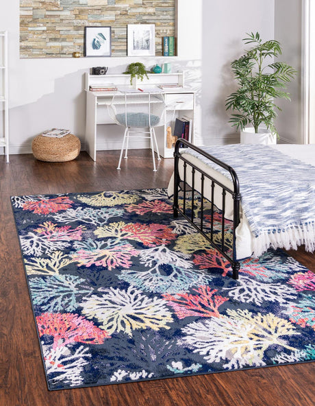 Multicolor 2' x 3' Ariel Rectangle Area Rug 70% Polypropylene & 30% Polyester Easy Clean Living Room Bedroom Dining Office Carpet for Sale at Rug Engine