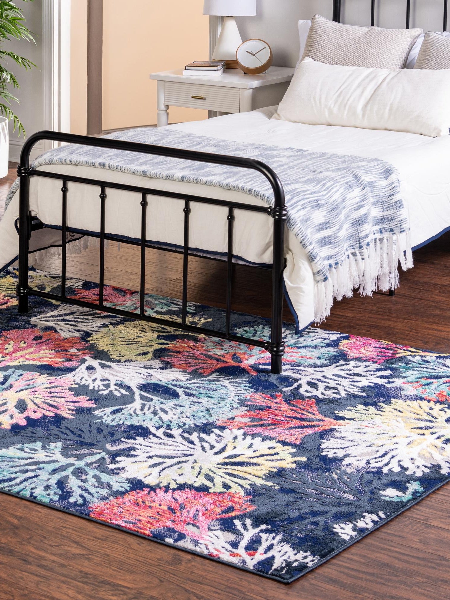 Multicolor 6' x 9' Ariel Rectangle Area Rug 70% Polypropylene & 30% Polyester Easy Clean Living Room Bedroom Dining Office Carpet for Sale at Rug Engine