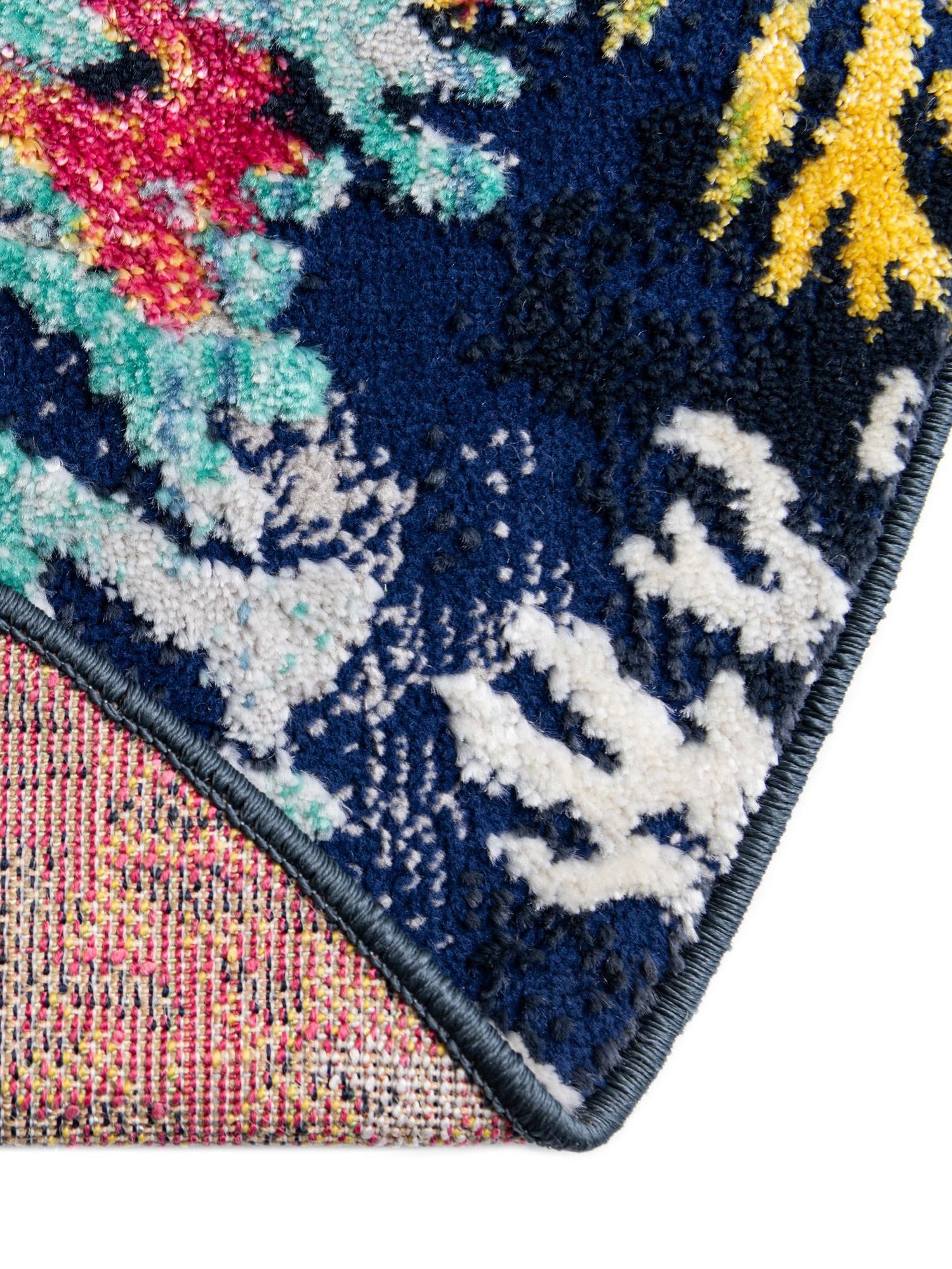 Multicolor 4' x 4' Ariel Round Area Rug 70% Polypropylene & 30% Polyester Easy Clean Living Room Bedroom Dining Office Carpet for Sale at Rug Engine