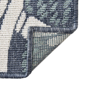 Navy Blue 5' 3 x 8' Outdoor Coastal Rectangle Area Rug Weather Resistant for Patio, Deck, Terrace, Balcony, Porch 100% Polypropylene Coastal Decor Carpet for Sale at Rug Engine