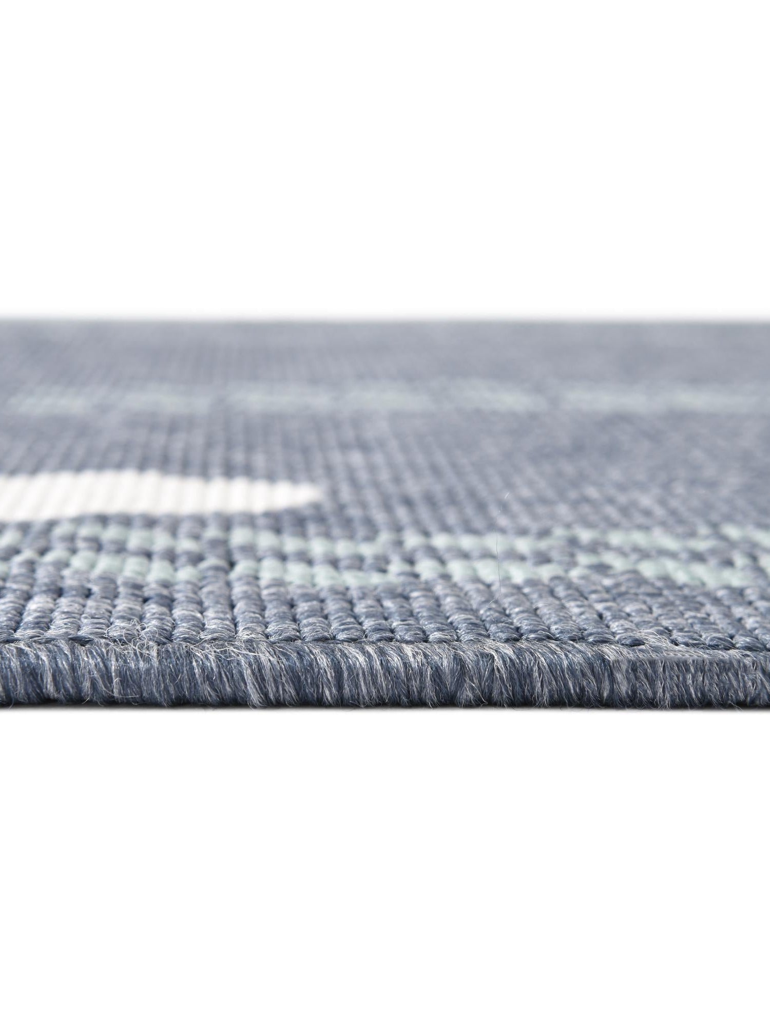 Navy Blue 7' x 7' Outdoor Coastal Round Area Rug Weather Resistant for Patio, Deck, Terrace, Balcony, Porch 100% Polypropylene Coastal Decor Carpet for Sale at Rug Engine