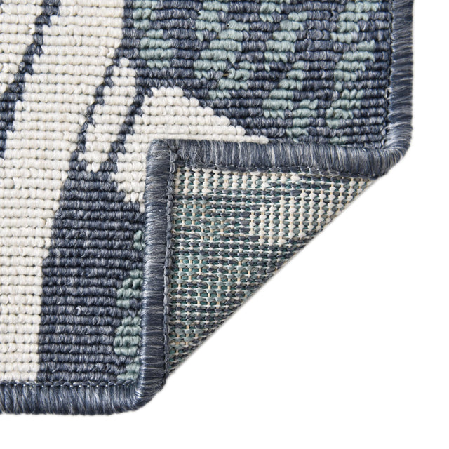 Navy Blue 2' x 6' Outdoor Coastal Runner Area Rug Weather Resistant for Patio, Deck, Terrace, Balcony, Porch 100% Polypropylene Coastal Decor Carpet for Sale at Rug Engine