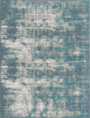 Blue 9' x 12' Outdoor Coastal Rectangle Area Rug Weather Resistant for Patio, Deck, Terrace, Balcony, Porch 100% Polypropylene Coastal Decor Carpet for Sale at Rug Engine