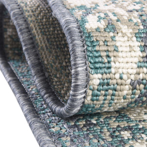 Blue 5' 3 x 8' Outdoor Coastal Rectangle Area Rug Weather Resistant for Patio, Deck, Terrace, Balcony, Porch 100% Polypropylene Coastal Decor Carpet for Sale at Rug Engine
