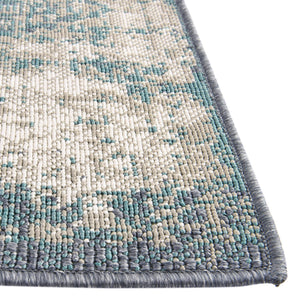 Blue 5' 3 x 8' Outdoor Coastal Rectangle Area Rug Weather Resistant for Patio, Deck, Terrace, Balcony, Porch 100% Polypropylene Coastal Decor Carpet for Sale at Rug Engine
