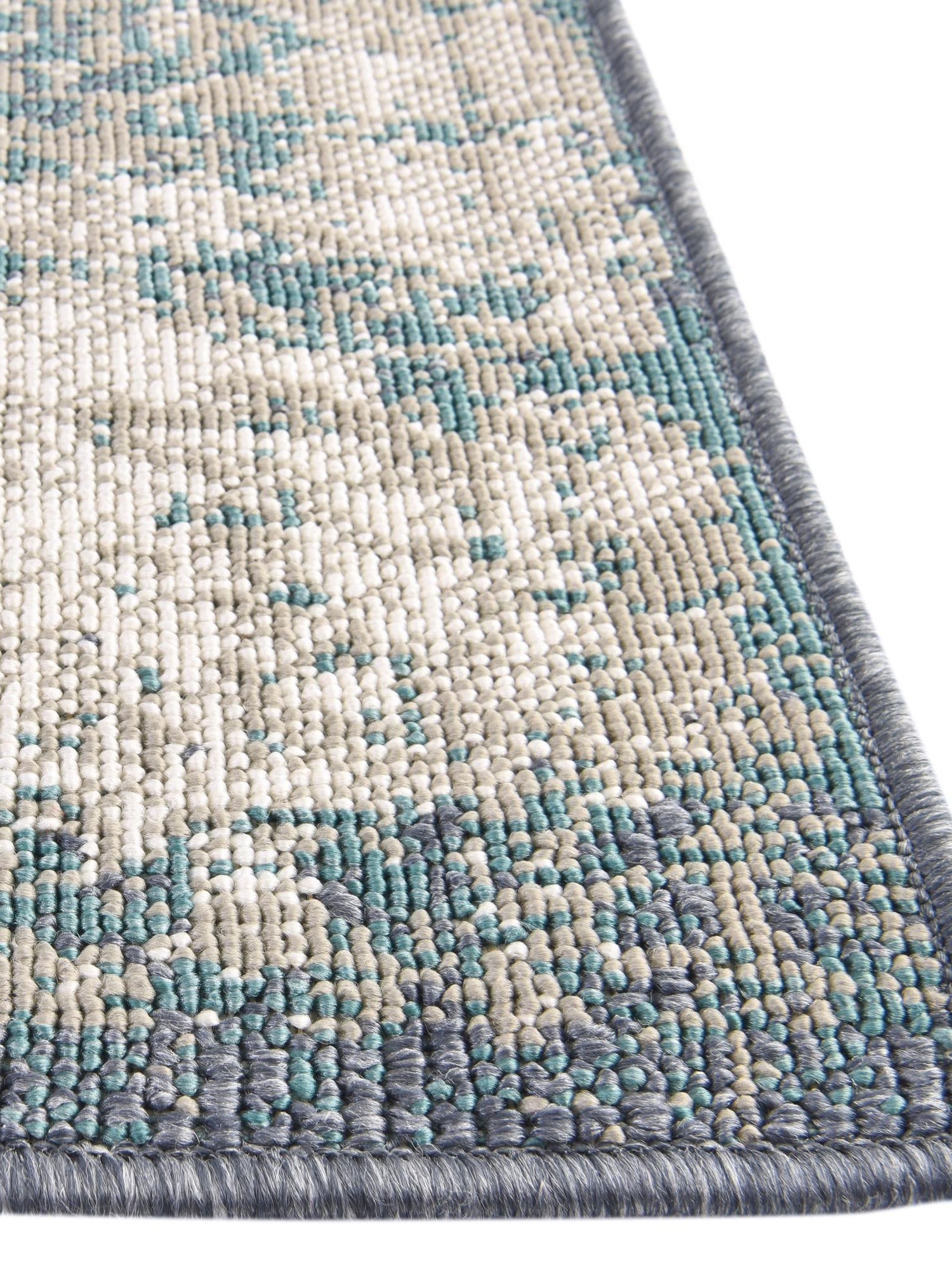 Blue 7' 10 x 10' Outdoor Coastal Rectangle Area Rug Weather Resistant for Patio, Deck, Terrace, Balcony, Porch 100% Polypropylene Coastal Decor Carpet for Sale at Rug Engine