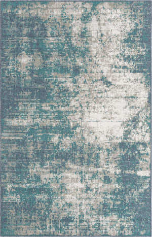 Blue 5' 3 x 8' Outdoor Coastal Rectangle Area Rug Weather Resistant for Patio, Deck, Terrace, Balcony, Porch 100% Polypropylene Coastal Decor Carpet for Sale at Rug Engine
