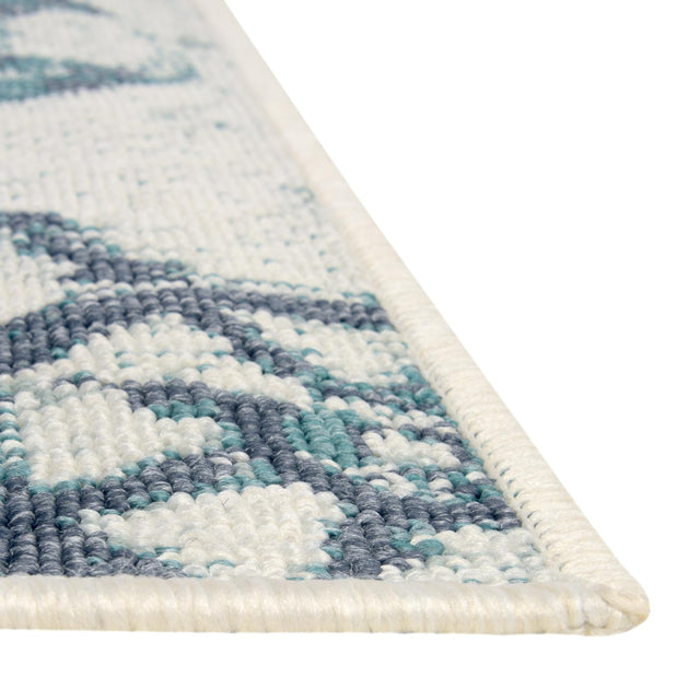 Ivory 5' 3 x 8' Outdoor Coastal Rectangle Area Rug Weather Resistant for Patio, Deck, Terrace, Balcony, Porch 100% Polypropylene Coastal Decor Carpet for Sale at Rug Engine