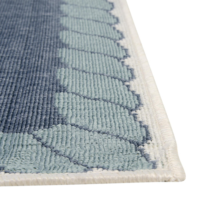 Navy Blue 5' 3 x 8' Outdoor Coastal Rectangle Rug
