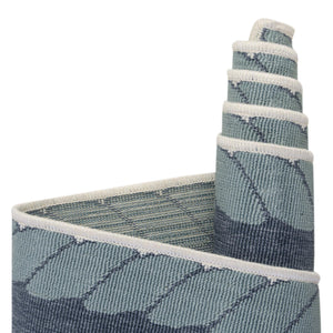 Navy Blue 5' 3 x 8' Outdoor Coastal Rectangle Rug