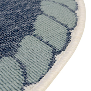 Navy Blue 4' x 4' Outdoor Coastal Round Area Rug Weather Resistant for Patio, Deck, Terrace, Balcony, Porch 100% Polypropylene Coastal Decor Carpet for Sale at Rug Engine
