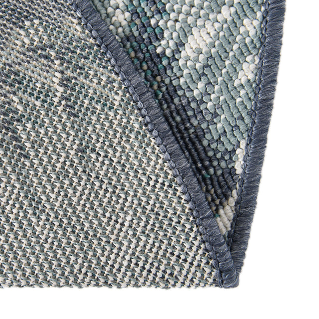 Blue 7' x 7' Outdoor Coastal Round Area Rug Weather Resistant for Patio, Deck, Terrace, Balcony, Porch 100% Polypropylene Coastal Decor Carpet for Sale at Rug Engine