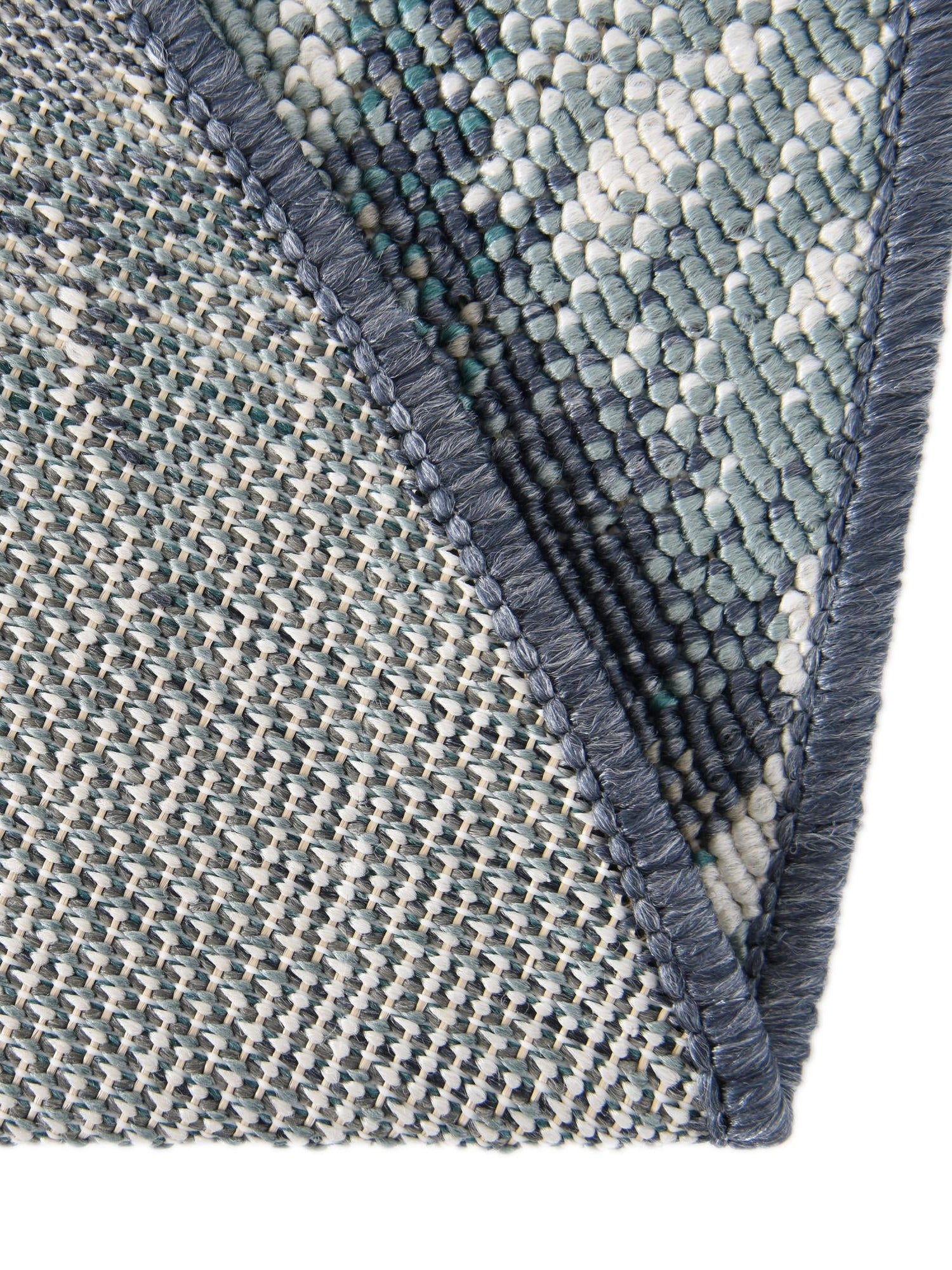 Blue 4' x 4' Outdoor Coastal Round Area Rug Weather Resistant for Patio, Deck, Terrace, Balcony, Porch 100% Polypropylene Coastal Decor Carpet for Sale at Rug Engine