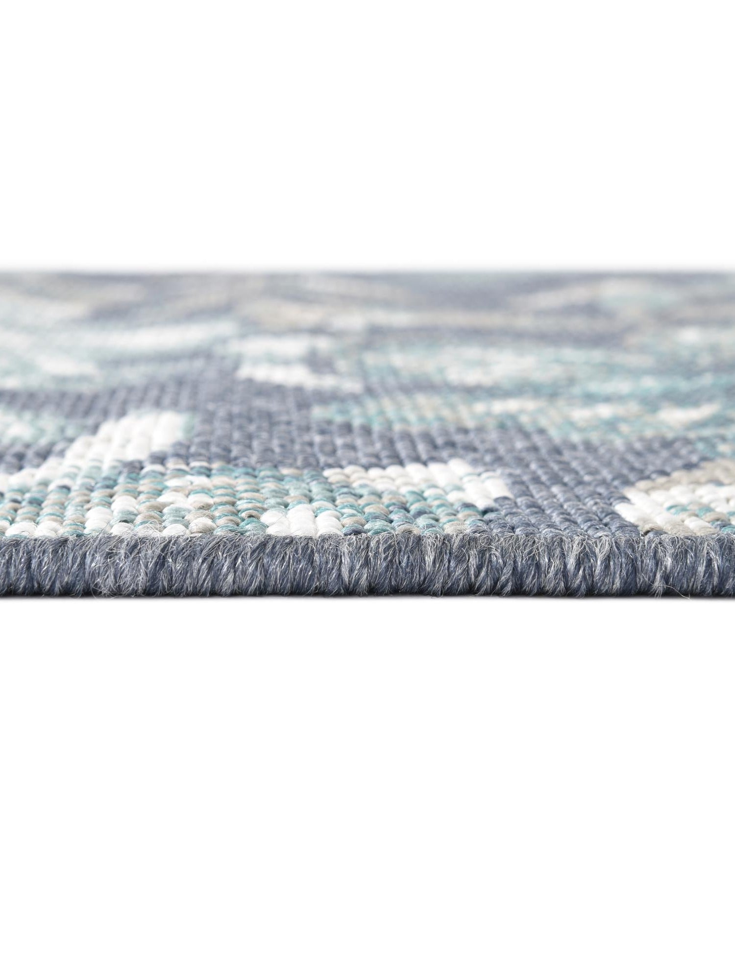 Blue 2' x 8' Outdoor Coastal Runner Area Rug Weather Resistant for Patio, Deck, Terrace, Balcony, Porch 100% Polypropylene Coastal Decor Carpet for Sale at Rug Engine