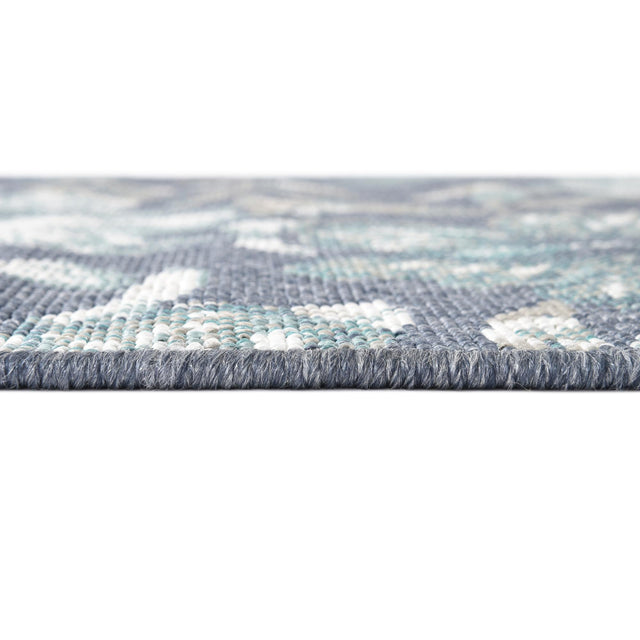 Blue 2' x 8' Outdoor Coastal Runner Area Rug Weather Resistant for Patio, Deck, Terrace, Balcony, Porch 100% Polypropylene Coastal Decor Carpet for Sale at Rug Engine