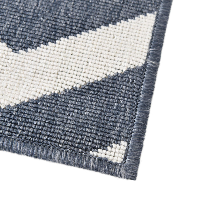 Navy Blue 9' x 12' Outdoor Coastal Rectangle Area Rug Weather Resistant for Patio, Deck, Terrace, Balcony, Porch 100% Polypropylene Coastal Decor Carpet for Sale at Rug Engine