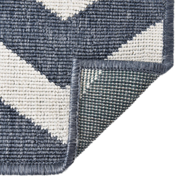 Navy Blue 5' 3 x 8' Outdoor Coastal Rectangle Area Rug Weather Resistant for Patio, Deck, Terrace, Balcony, Porch 100% Polypropylene Coastal Decor Carpet for Sale at Rug Engine
