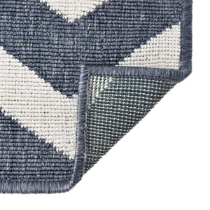 Navy Blue 7' 10 x 7' 10 Outdoor Coastal Square Area Rug Weather Resistant for Patio, Deck, Terrace, Balcony, Porch 100% Polypropylene Coastal Decor Carpet for Sale at Rug Engine