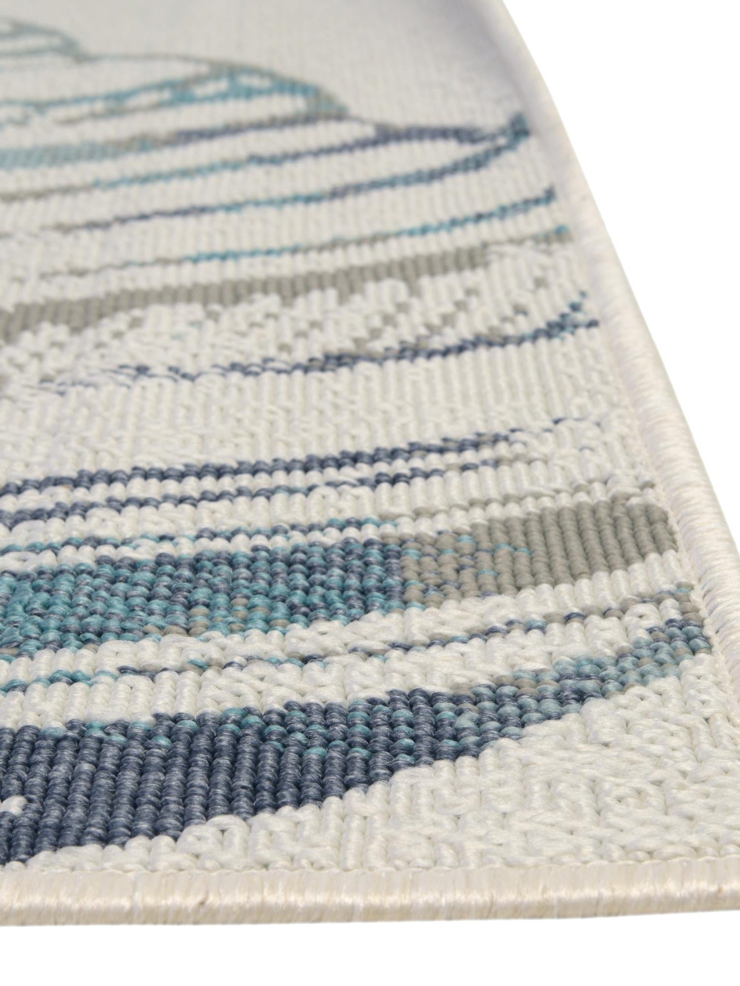 Ivory 6' 1 x 9' Outdoor Coastal Rectangle Area Rug Weather Resistant for Patio, Deck, Terrace, Balcony, Porch 100% Polypropylene Coastal Decor Carpet for Sale at Rug Engine