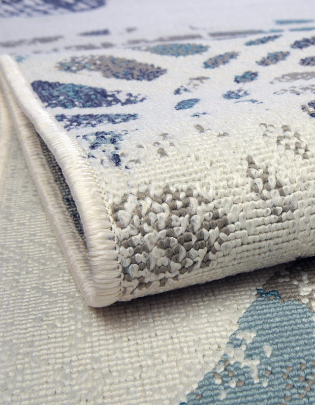 Ivory 4' x 4' Outdoor Coastal Round Area Rug Weather Resistant for Patio, Deck, Terrace, Balcony, Porch 100% Polypropylene Coastal Decor Carpet for Sale at Rug Engine