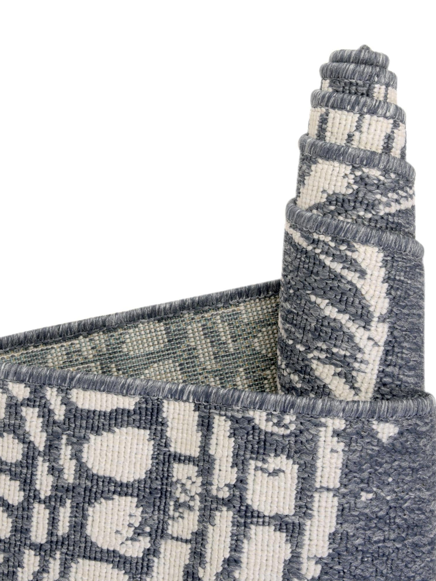 Navy Blue 7' 10 x 10' Outdoor Coastal Rectangle Area Rug Weather Resistant for Patio, Deck, Terrace, Balcony, Porch 100% Polypropylene Coastal Decor Carpet for Sale at Rug Engine