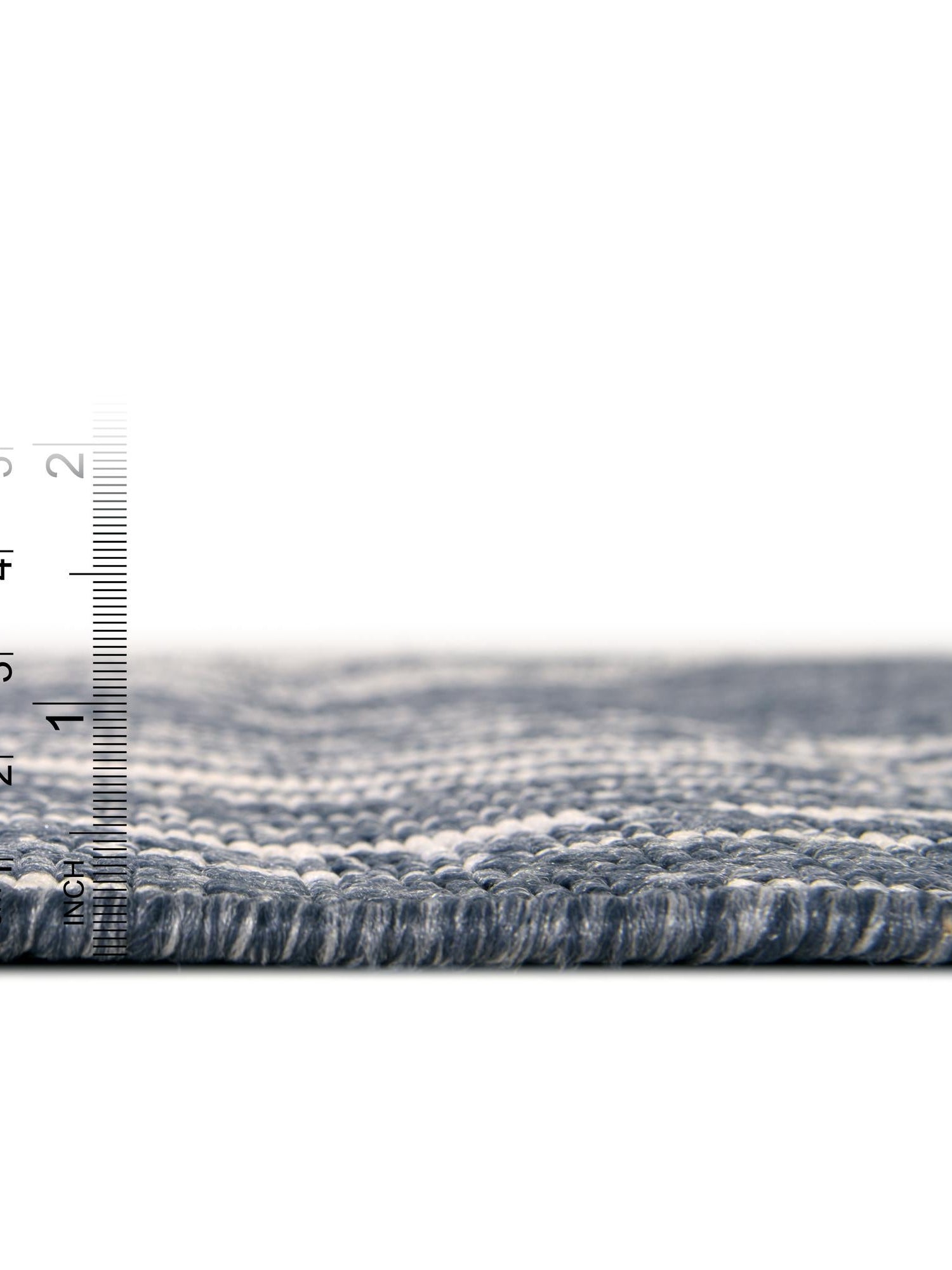 Navy Blue 2' x 8' Outdoor Coastal Runner Area Rug Weather Resistant for Patio, Deck, Terrace, Balcony, Porch 100% Polypropylene Coastal Decor Carpet for Sale at Rug Engine