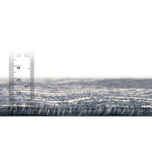 Navy Blue 2' x 8' Outdoor Coastal Runner Area Rug Weather Resistant for Patio, Deck, Terrace, Balcony, Porch 100% Polypropylene Coastal Decor Carpet for Sale at Rug Engine