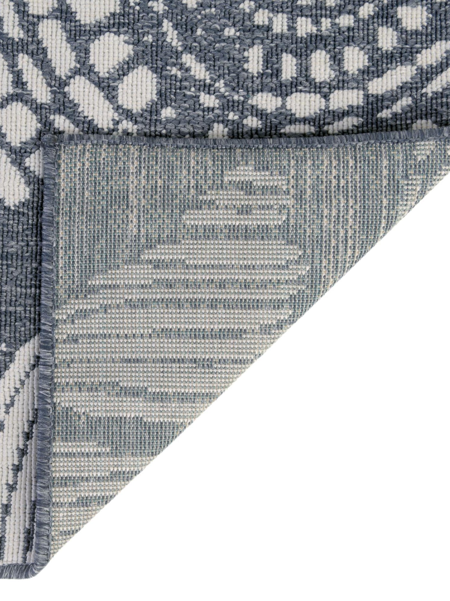 Navy Blue 2' x 8' Outdoor Coastal Runner Area Rug Weather Resistant for Patio, Deck, Terrace, Balcony, Porch 100% Polypropylene Coastal Decor Carpet for Sale at Rug Engine