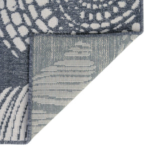Navy Blue 2' x 8' Outdoor Coastal Runner Area Rug Weather Resistant for Patio, Deck, Terrace, Balcony, Porch 100% Polypropylene Coastal Decor Carpet for Sale at Rug Engine
