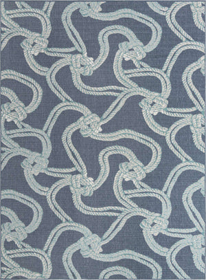 Navy Blue 9' x 12' Outdoor Coastal Rectangle Area Rug Weather Resistant for Patio, Deck, Terrace, Balcony, Porch 100% Polypropylene Coastal Decor Carpet for Sale at Rug Engine